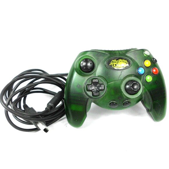 MadCatz XBOX Wired Video Game Controller Clear Green #4516 Breakaway 2003 - Picture 1 of 7